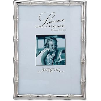 Lawrence Frames 710157 Silver Metal Bamboo 5x7 Picture Frame | Amazon (US)