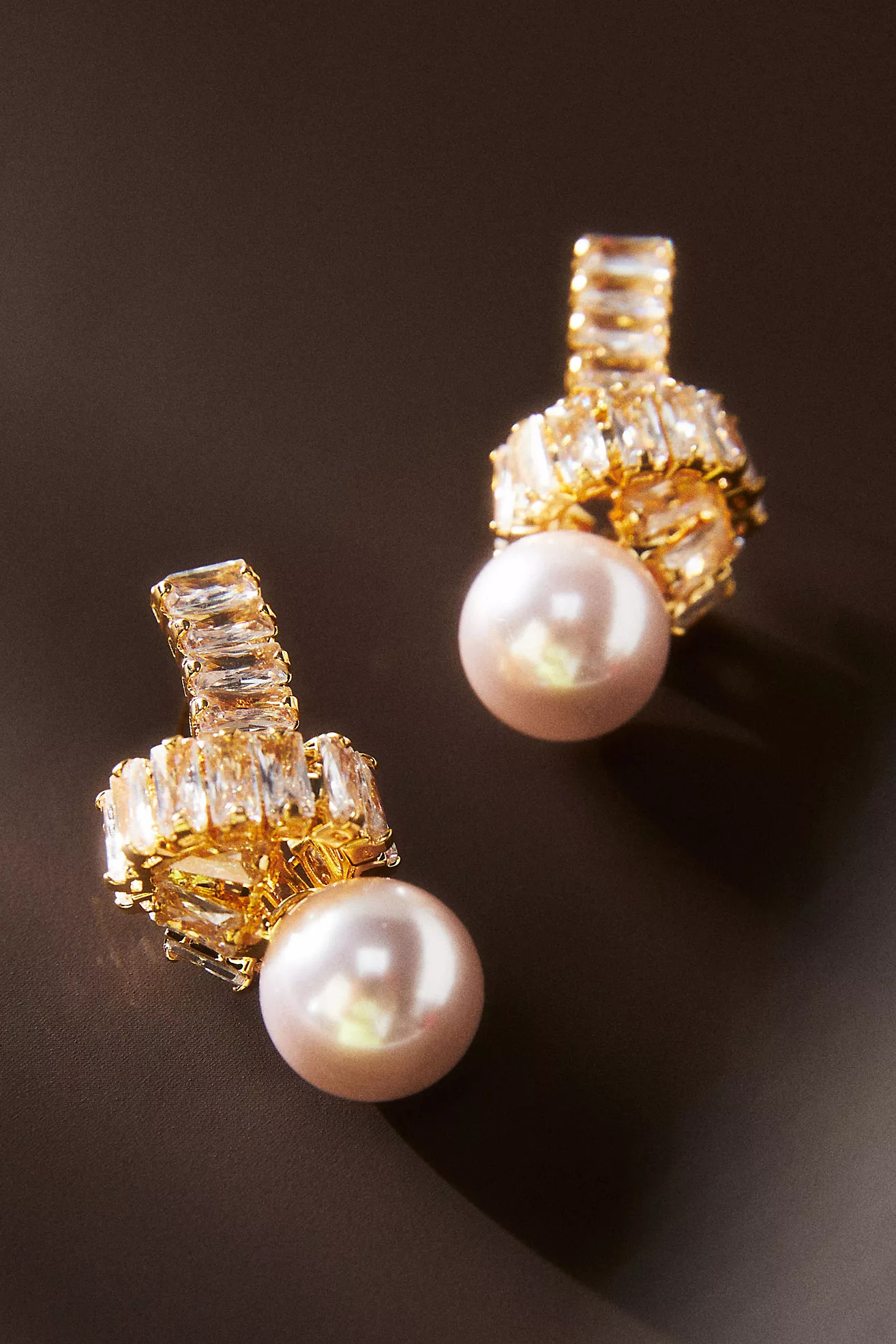 Gemelli Pearl & Rhinestone Twist Earrings | Anthropologie (US)