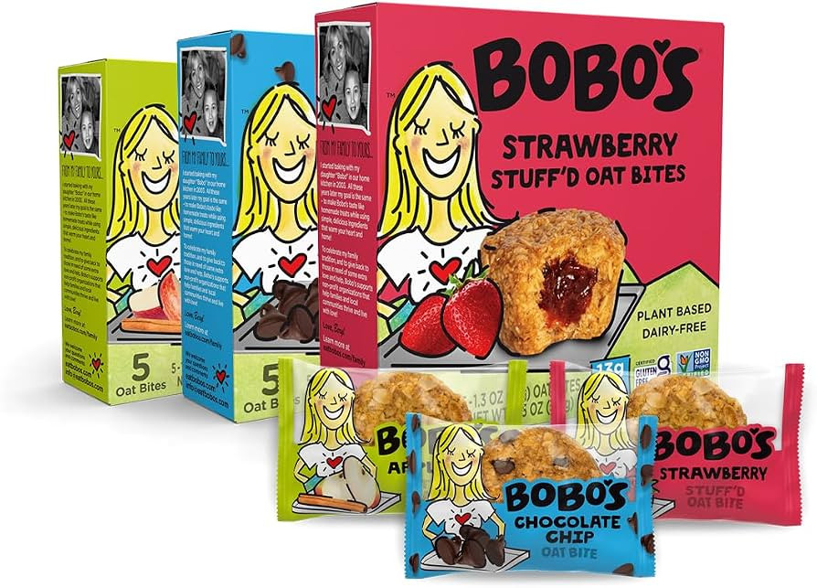 Bobo's Oatmeal Bites, Strawberry, Chocolate Chip, Apple Pie Variety (30 ct) | Amazon (US)