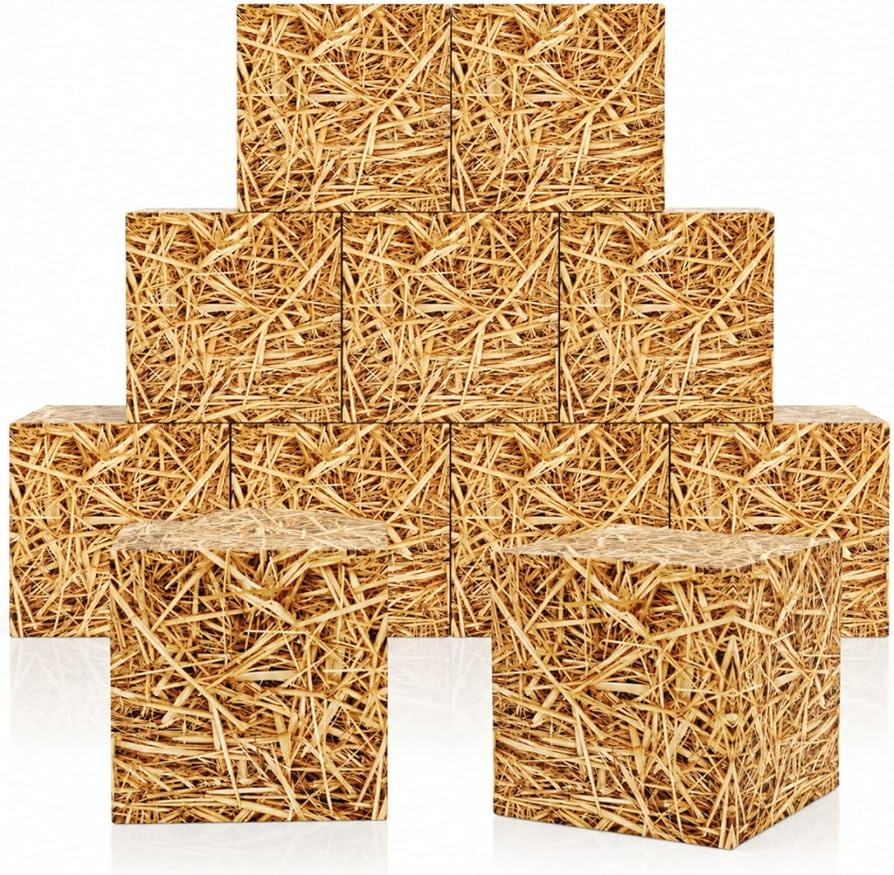 12 Pcs Hay Bales Box, Western Cowboy Party Decoration for Halloween | Amazon (US)