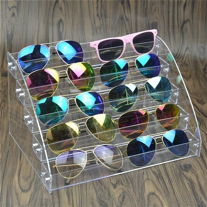 MineSign Sunglasses Organizer Clear Eyeglasses Display Case Eyewear Storage Tray Box For Glasses ... | Amazon (US)