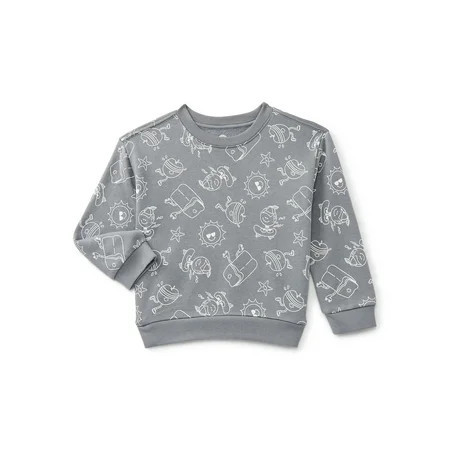 Wonder Nation Toddler Boys' Fleece Sweatshirt with Long Sleeves, Sizes 18M-5T | Walmart (US)