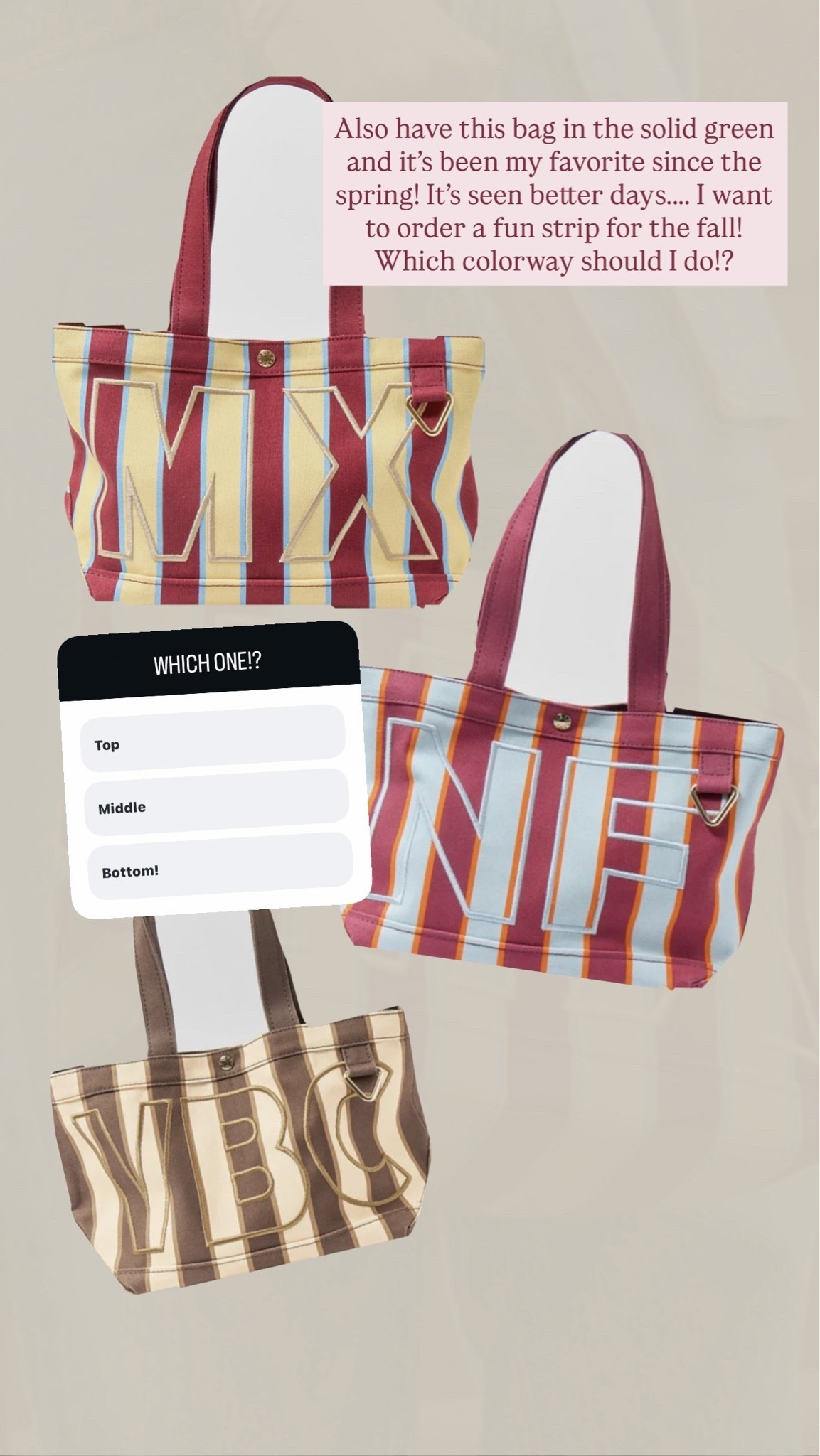 These striped bags!!😍😍