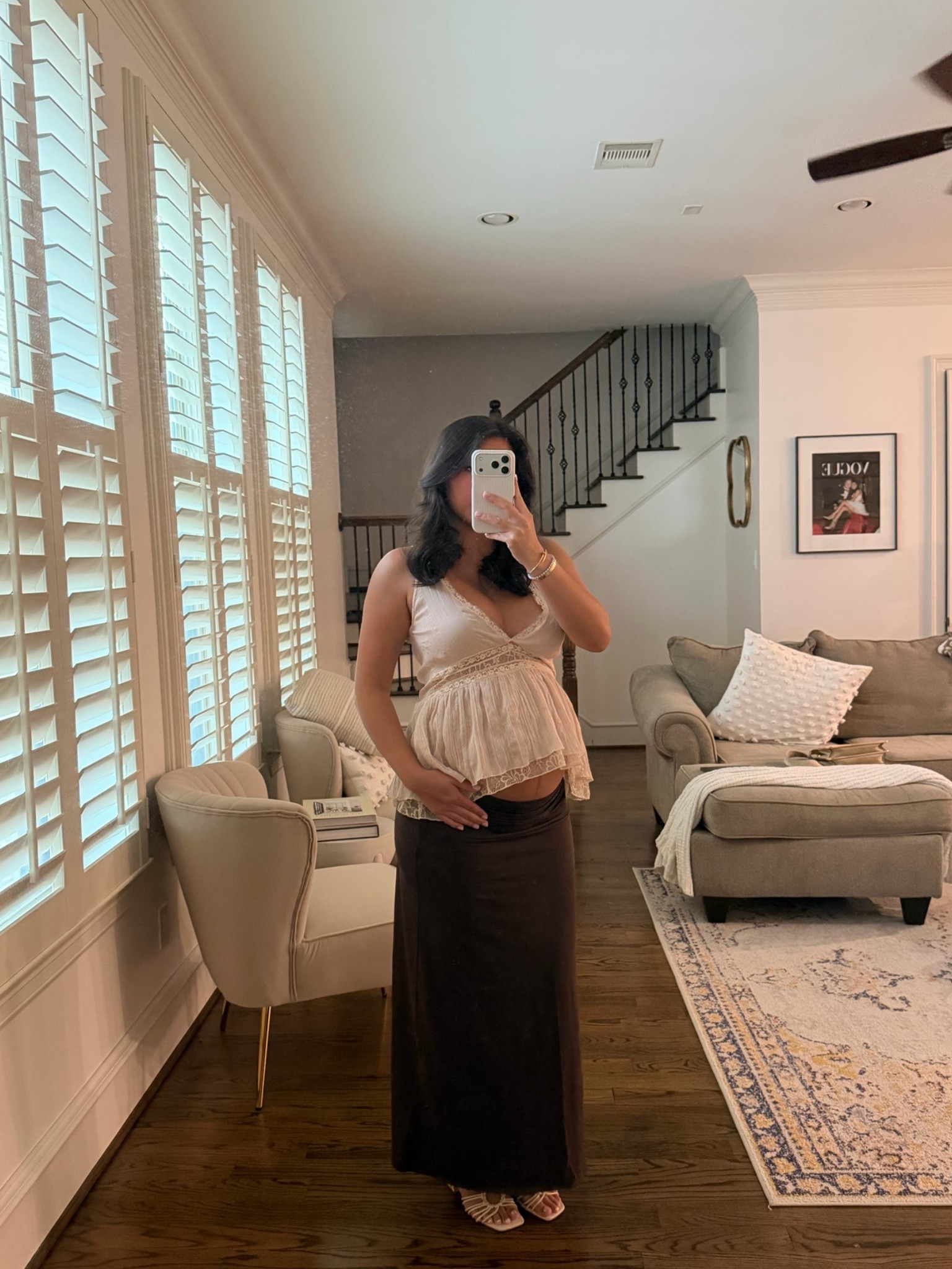 Sized up to a medium in top and Size small in skirt

Bumpstyle, bump friendly, maternity, pregnancy outift

#LTKBump #LTKBaby #LTKootd
