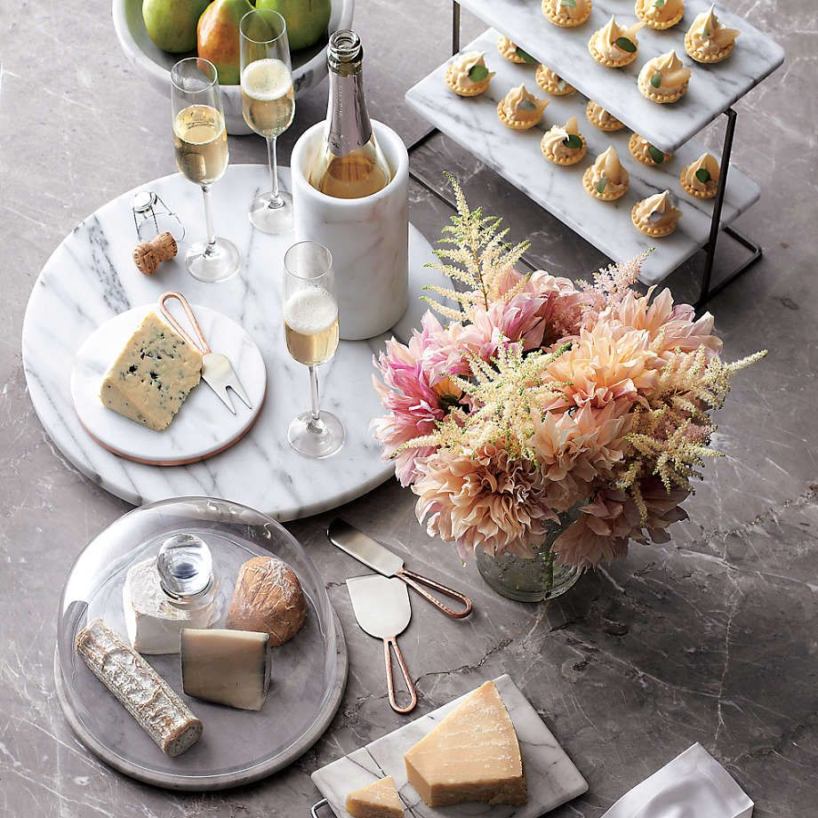 White Marble and Glass Cheese Dome + Reviews | Crate & Barrel | Crate & Barrel