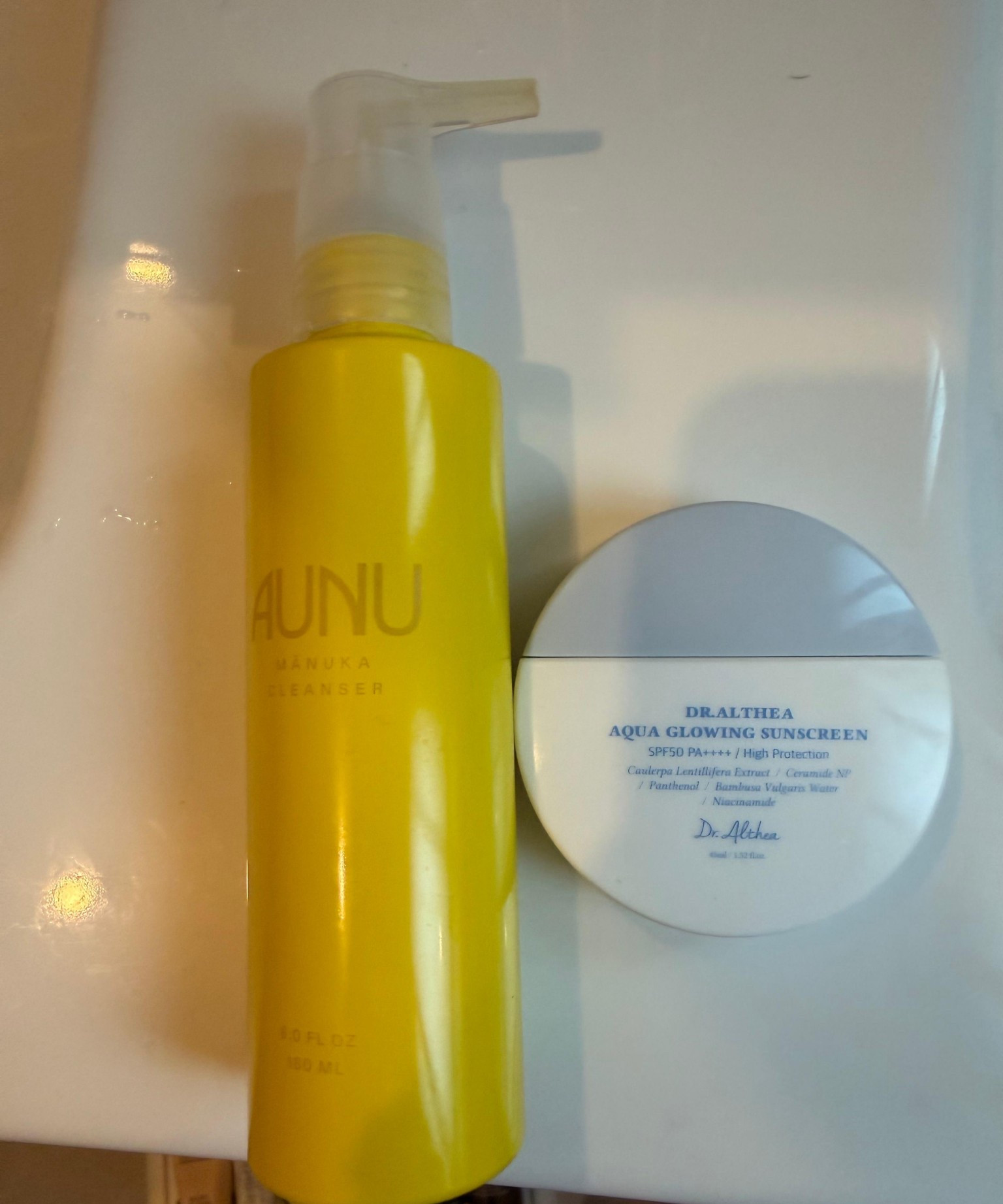 Cleanser & Sunscreen!
My cleanser is from Aunu The Manuka Cleanser.

#LTKBeauty #LTKselfcare #LTKU