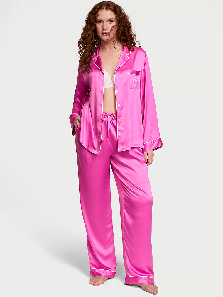 Glazed Satin Long Pajama Set | Victoria's Secret (US / CA )