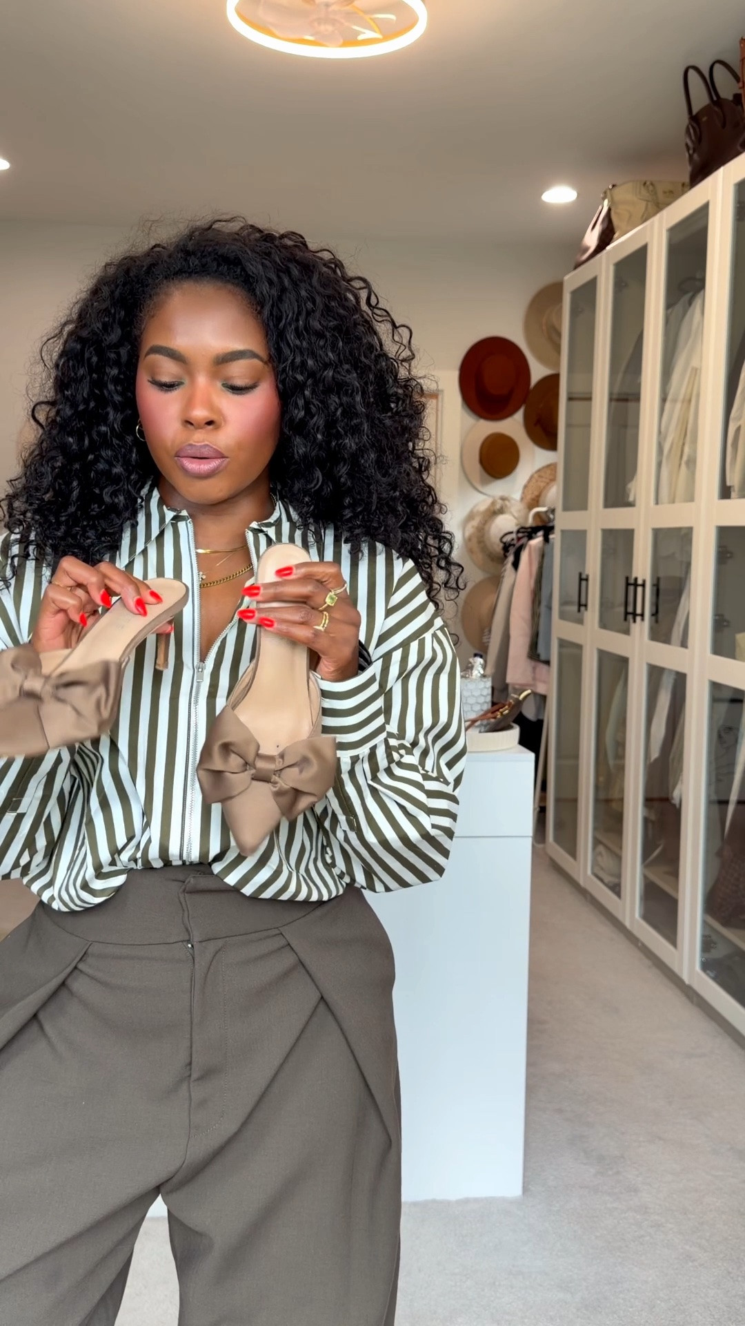 create in office look. Top is sold out but I linked similar. Wearing a Medium in the pants.  

 