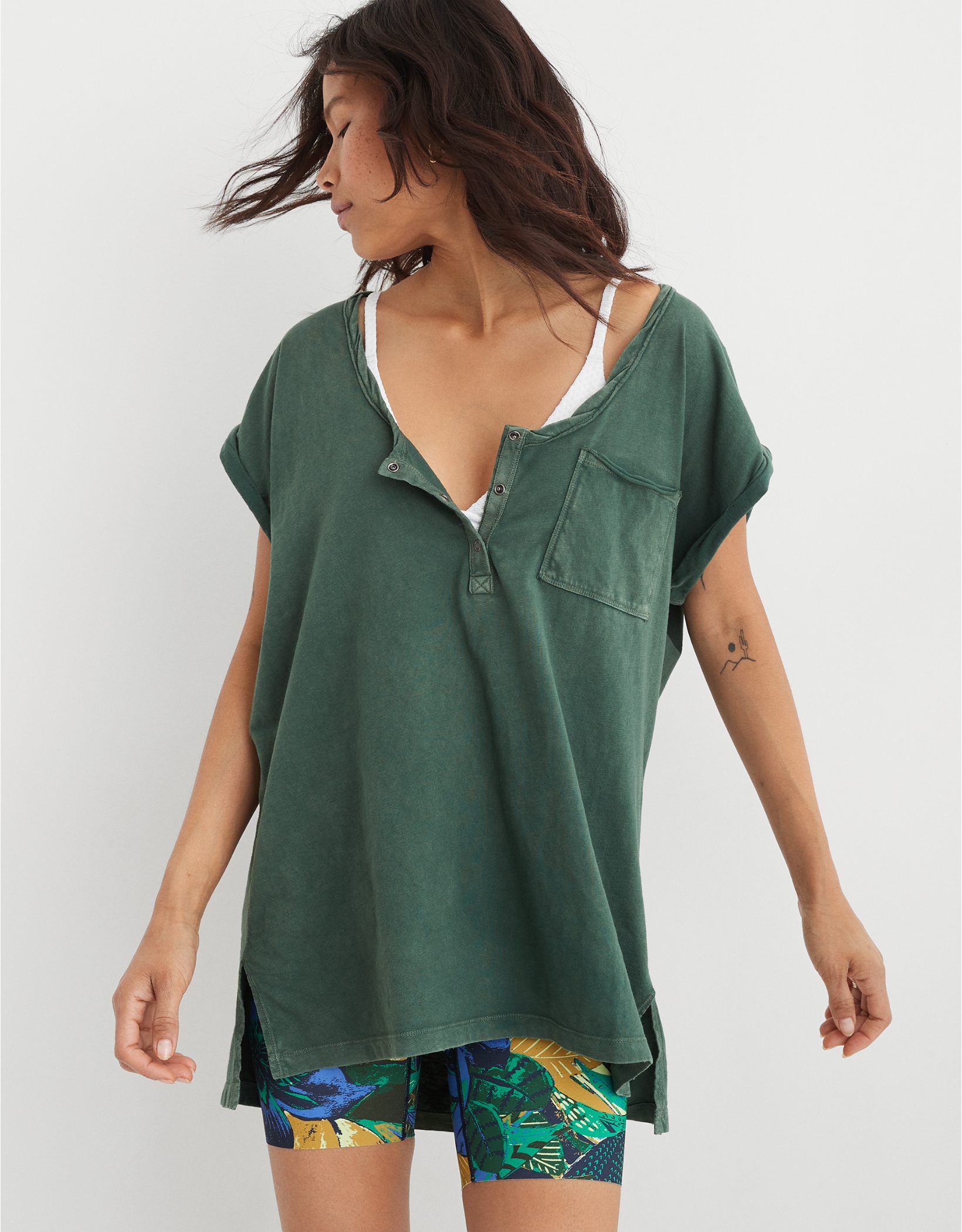 Aerie Oversized Henley T-Shirt | American Eagle Outfitters (US & CA)
