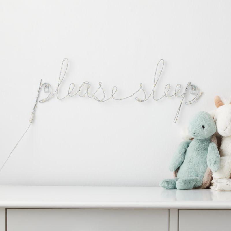Please Sleep LED Cursive Sign + Reviews | Crate and Barrel | Crate & Barrel
