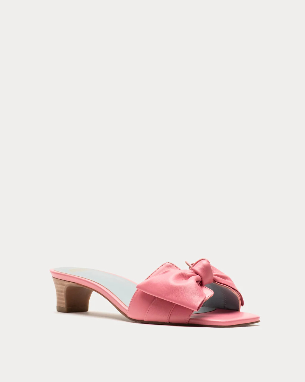 Sandy Slide Heel - Nappa Leather Pink | Frances Valentine