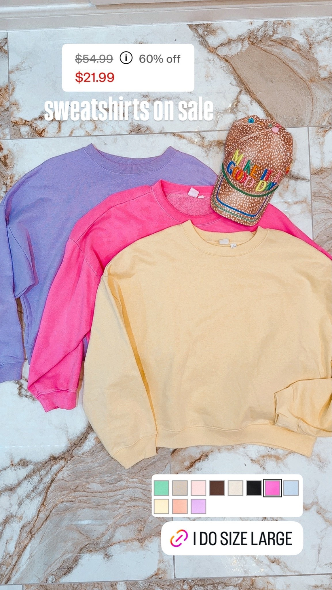 My favorite pullover sweatshirts are 60% off - I prefer size large