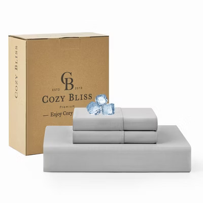 Cooling Fitted Sheet Set With 2 Pillowcases, 3PCS Breathable Sheet Set with Deep Pocket For Hot Sleepers - Cozy Bliss | Target