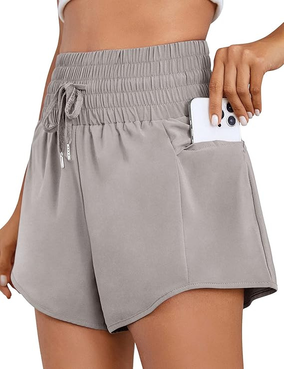 BMJL Women's Running Shorts Athletic High Waisted Shorts Workout Elastic Summer Short with Hidden... | Amazon (US)