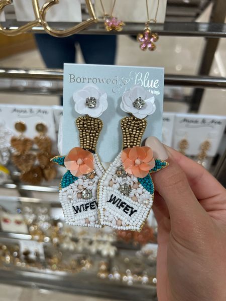 Bride finds! For all my summer brides, cutest statement earrings from Dillards and other bridal / wifey finds. Perfect for bachelorette parties, honeymoon, wedding weekend, and rehearsal dinner. Xoxo! #LTKbeauty #LTKFind #LTKitbag 

#LTKunder50 #LTKwedding #LTKunder100