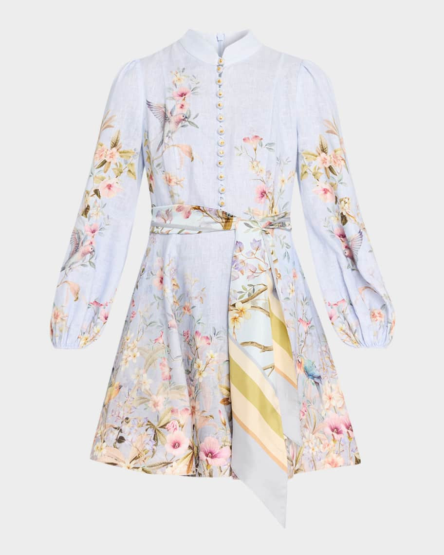 Zimmermann Rebellion Button Mini Dress | Neiman Marcus