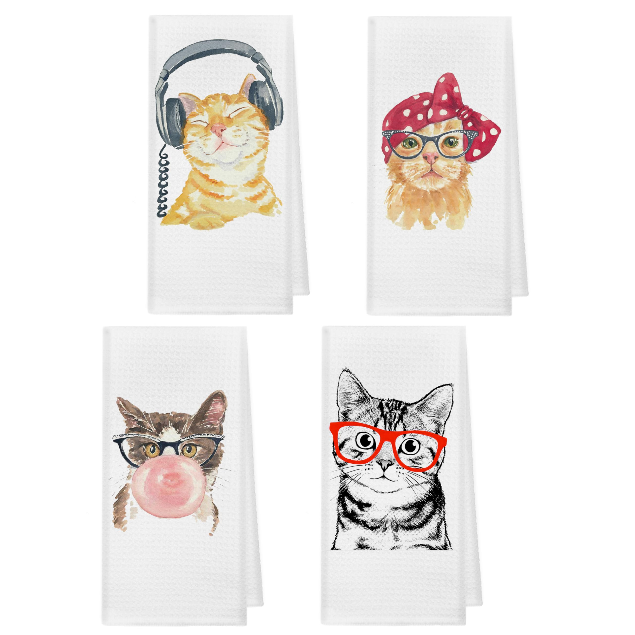 kunlisa Cat Kitchen Towel,Cute Kitchen Towels,Cat Gifts for Women,Bathroom Towels Decorative Set,... | Amazon (US)