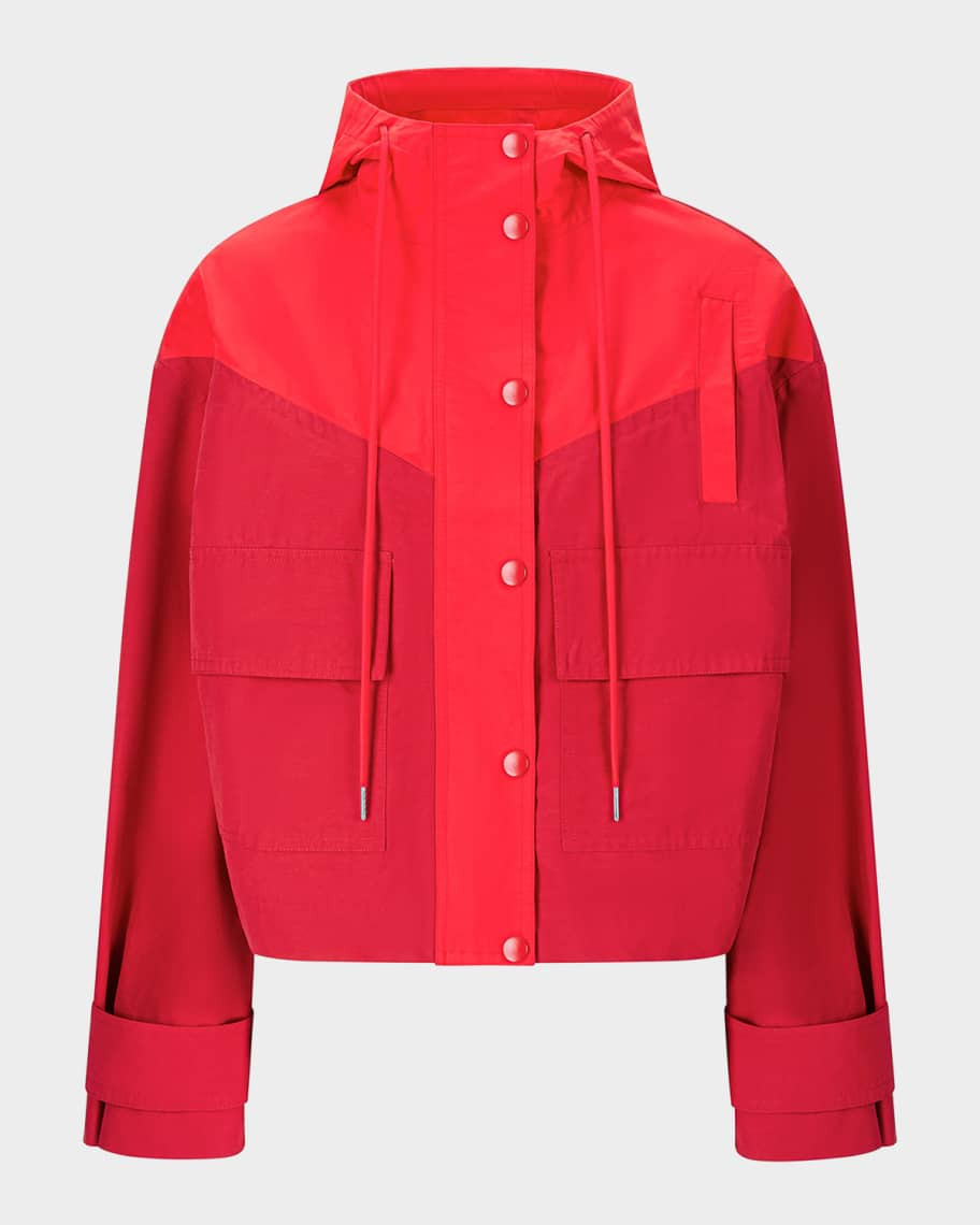 Alta Hooded Peplum Jacket | Neiman Marcus