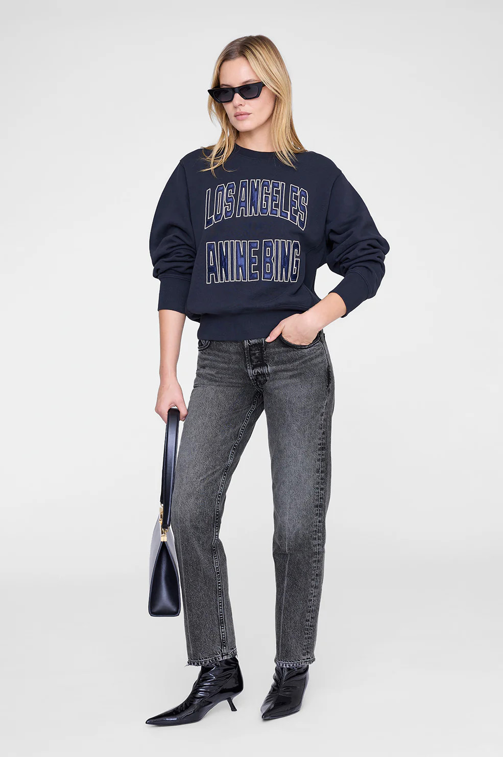 Harry Shrunken Sweatshirt La | Anine Bing
