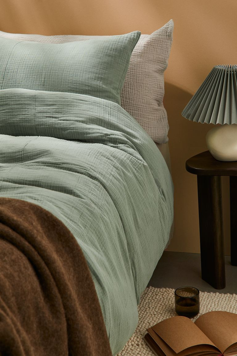Muslin Twin Duvet Cover Set | H&M (US + CA)