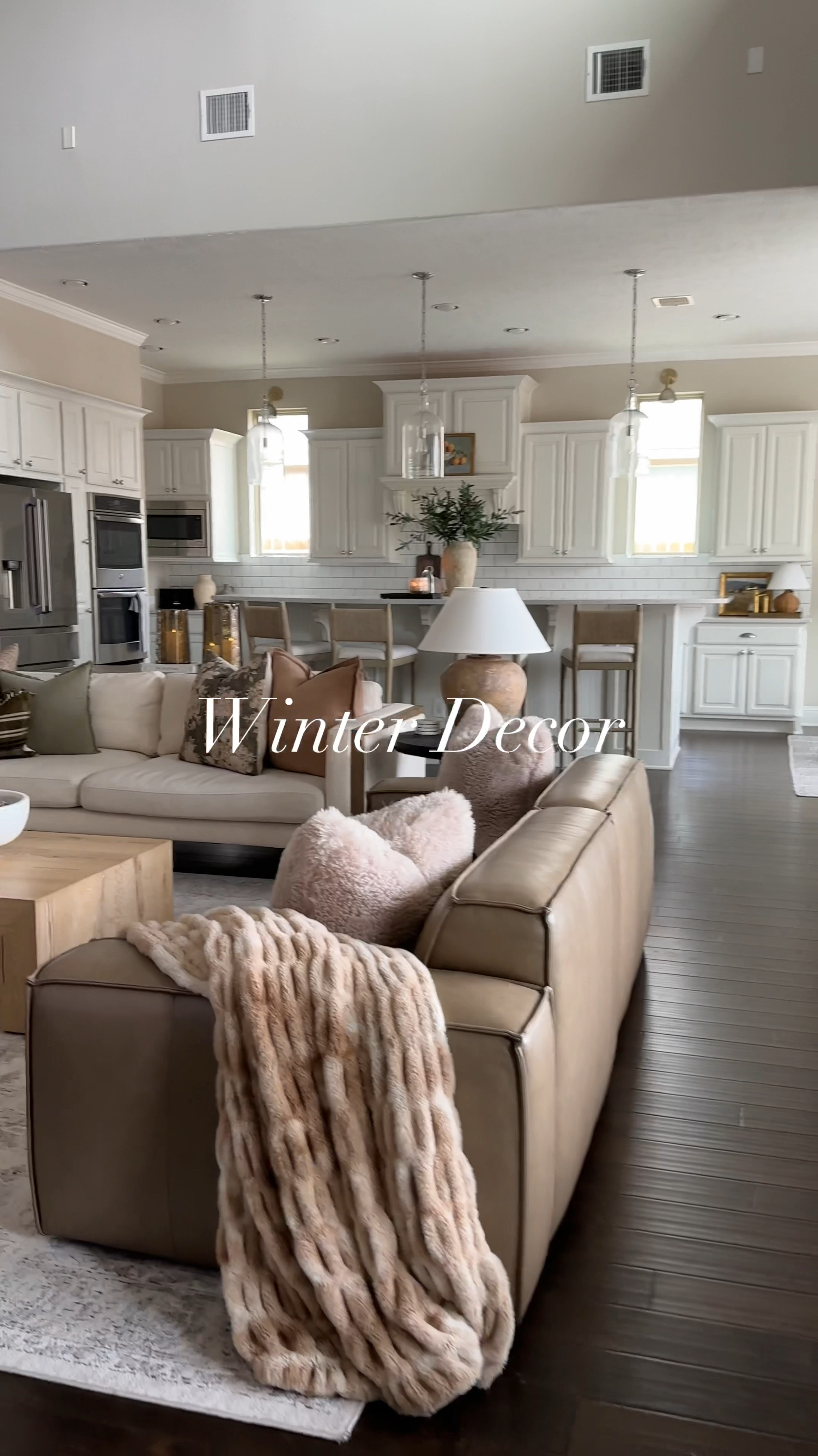 How to transition your home to winter decor?? As the holiday festivities wind down, transitioning your home to winter decor allows you to maintain a cozy and inviting atmosphere. Check out my Instagram post to hear more of my blog for more! Living room views.
Coffee table decor. 

#LTKhome #LTKVideo #LTKSeasonal