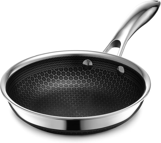 HexClad Hybrid Nonstick 7-Inch Frying Pan, Stay-Cool Handle, Dishwasher-Friendly, Oven-Safe Up to... | Amazon (US)