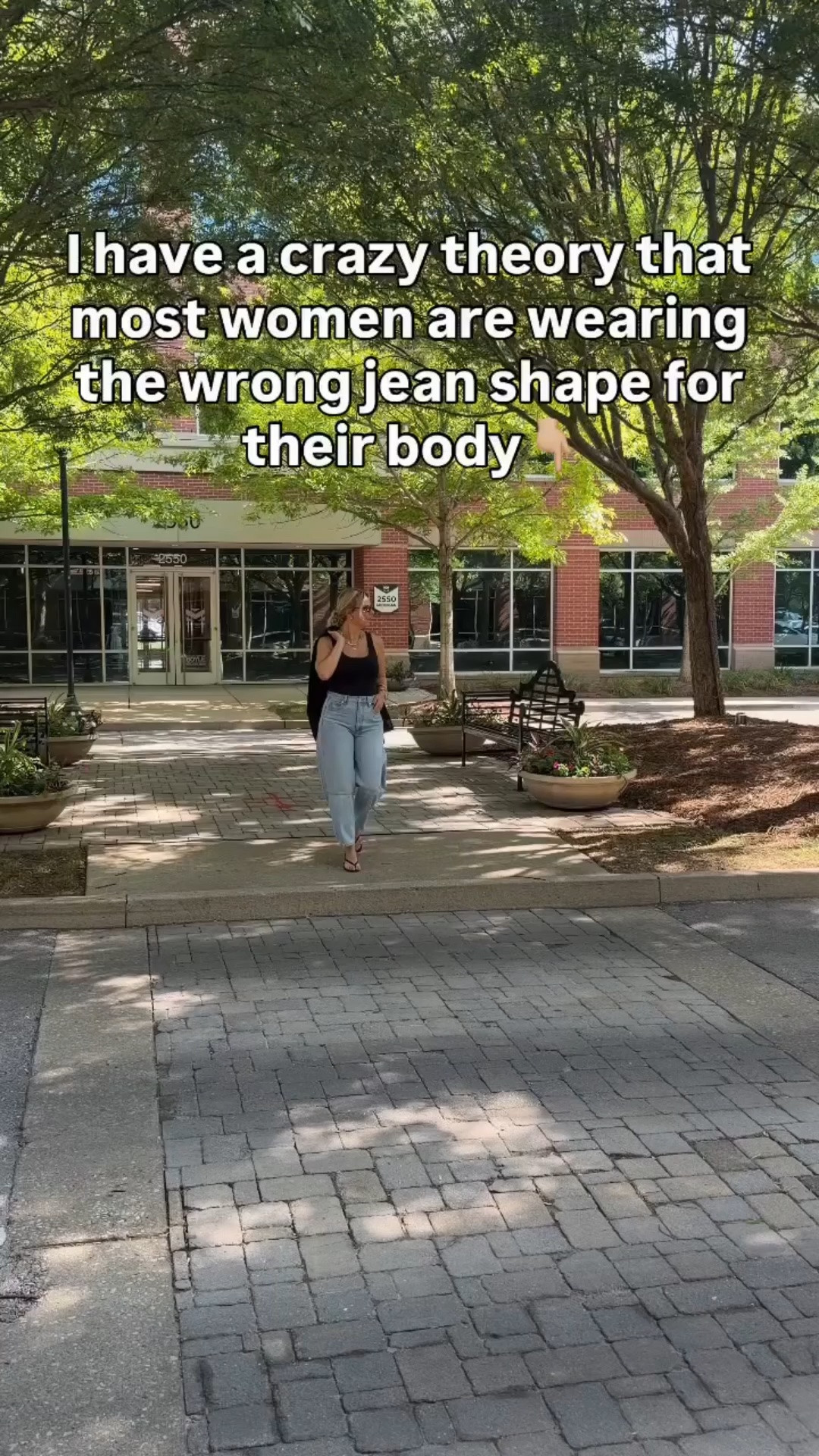 I have a crazy theory that most women are wearing the wrong jean shape for their body 👇

And I say this as a stylist who has dressed hundreds of women over 40 — the jean shape you default to is probably not the most flattering one for you. Here’s what I mean:

The problem with straight leg and skinny jeans:
They follow the exact line of your body without adding any shape or balance. If you carry weight in your hips or thighs, they emphasize it. If you have a straighter figure, they can make you look boxy. They’re a default, not a solution.

Why barrel jeans work better for most women:
The wider hip and tapered ankle create an hourglass silhouette naturally — regardless of your actual shape. They add curves where you want them, balance proportions from top to bottom, and skim rather than cling in all the right places.

The styling secret:
Keep the top fitted and simple. A bodysuit, a tank, a fitted tee — let the jean do the shape work and stay sleek on top. The contrast between a structured top and a relaxed barrel jean is what makes the whole outfit look intentional.

OOTD ✨ Black blazer draped over the shoulders + black bodysuit + light wash barrel jeans + thong kitten heel sandals. All from my own closet — linked the closest versions I could find. Everything shoppable below! 👇

#LTKootd #LTKOver40 #LTKdayinmylife

Comment SHOP below to receive a DM with the link to this post on my LTK ⬇ https://liketk.it/6hOqP