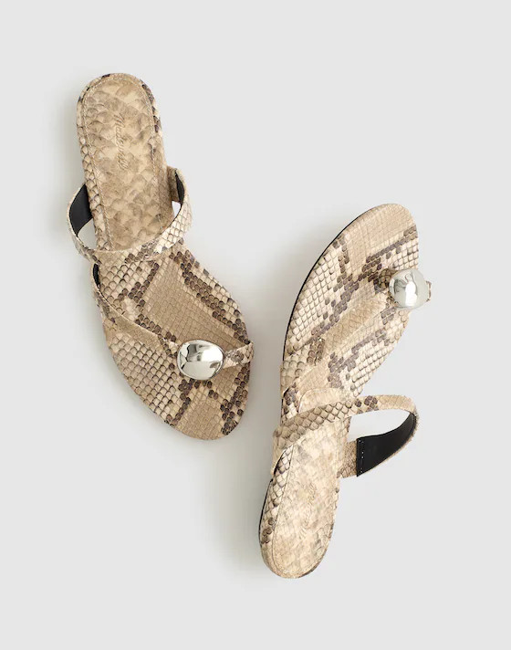 The Mila Organic Hardware Thong Slide Sandal | Madewell