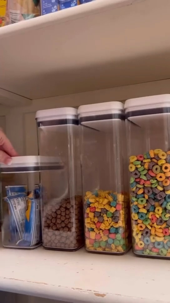 Pantry Restock & organization! I love putting everything in clear containers- it looks cleaner plus I can easily see when something is running low. I use the Better Homes & Gardens airtight containers from @walmart - let me know if you want the link! #pantryorganization #pantryideas #pantryrestock

#LTKFindsUnder50 #LTKHome