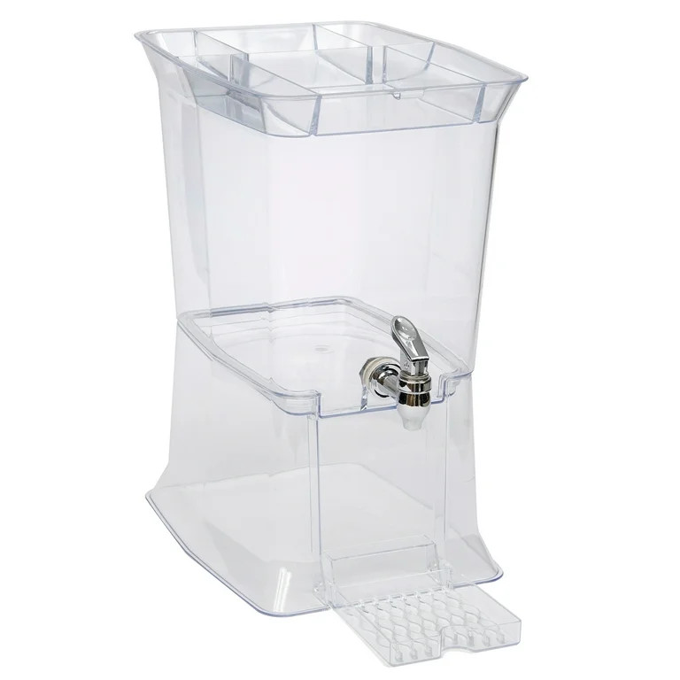 Buddeez Clear Tritan 2.5 Gallon Party Top Beverage Dispenser with Drip Tray | Walmart (US)