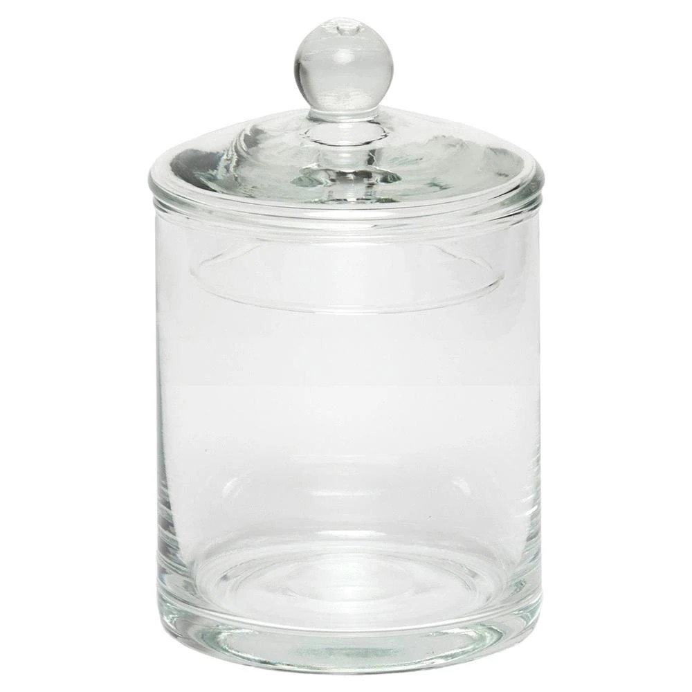 Pigeon and Poodle Darby Modern Classic Clear Glass Canister - Medium | Kathy Kuo Home