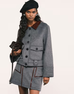 LAAGAM bruna jacket in grey | ASOS (Global)