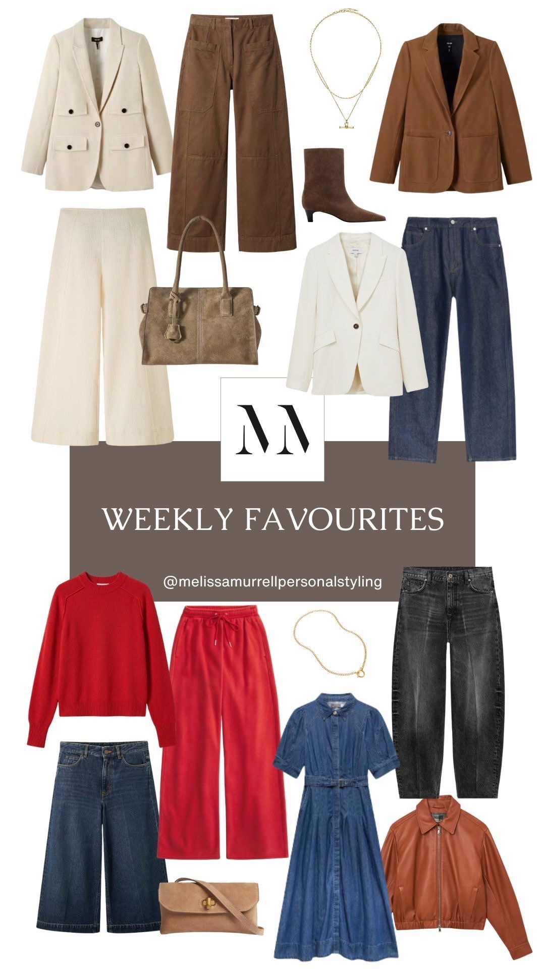Weekly Favourites! 

Winter Style, Winter Outfit, Winter Outfit Inspiration, January Style, Blazer, Jeans, Suede Bag, Brown Blazer, Red Jumper, Denim  

 

#LTKwinter #LTKeurope #LTKuk