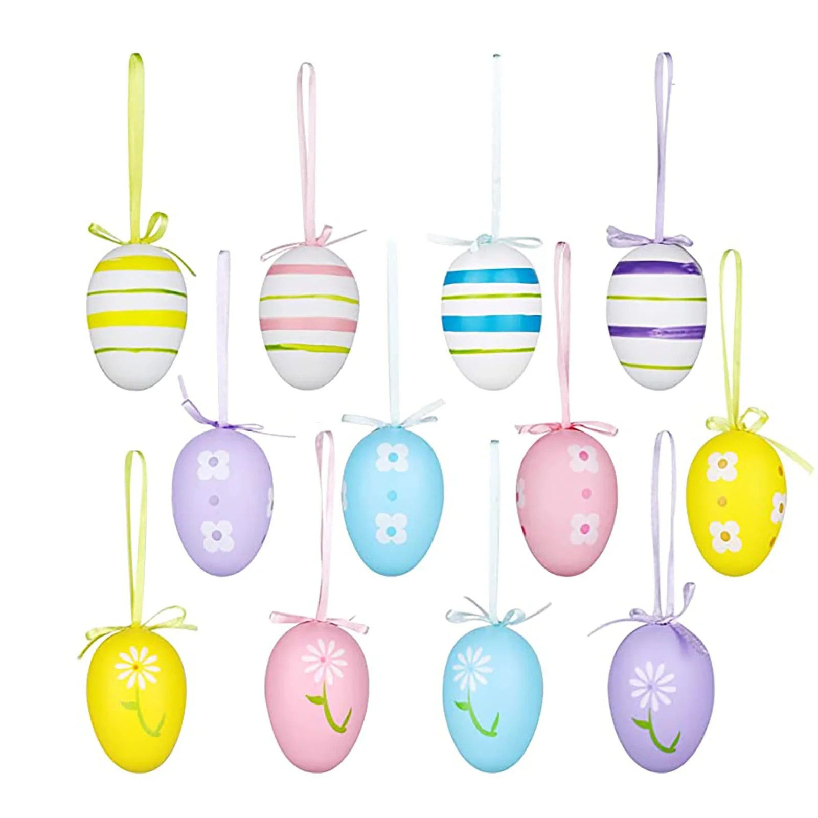 Jpgif 12Pcs Easter Decorations Eggs Hanging Ornaments Colorful for Easter Tree Basket Decor Party... | Walmart (US)