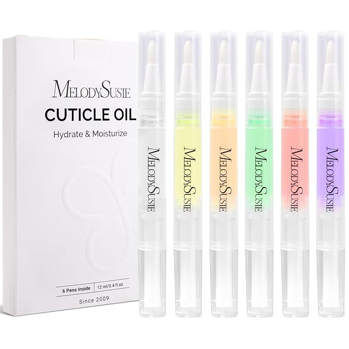 MelodySusie 6Pcs Cuticle Oil Pen Set,Nail Moisturizing Cuticle Oil Enriched with Vitamin E,Soften... | Amazon (US)