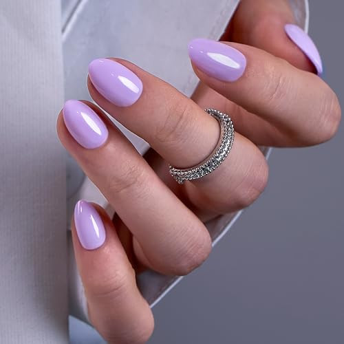 CurvLife Soft Gel Alomond Press On Nails, Long-Lasting Reusable Fake Nails Kit with Glue & Tabs, 30pcs Salon-Quality Stick On Nails for Women At-Home Manicure (Misty Bloom) | Amazon (US)