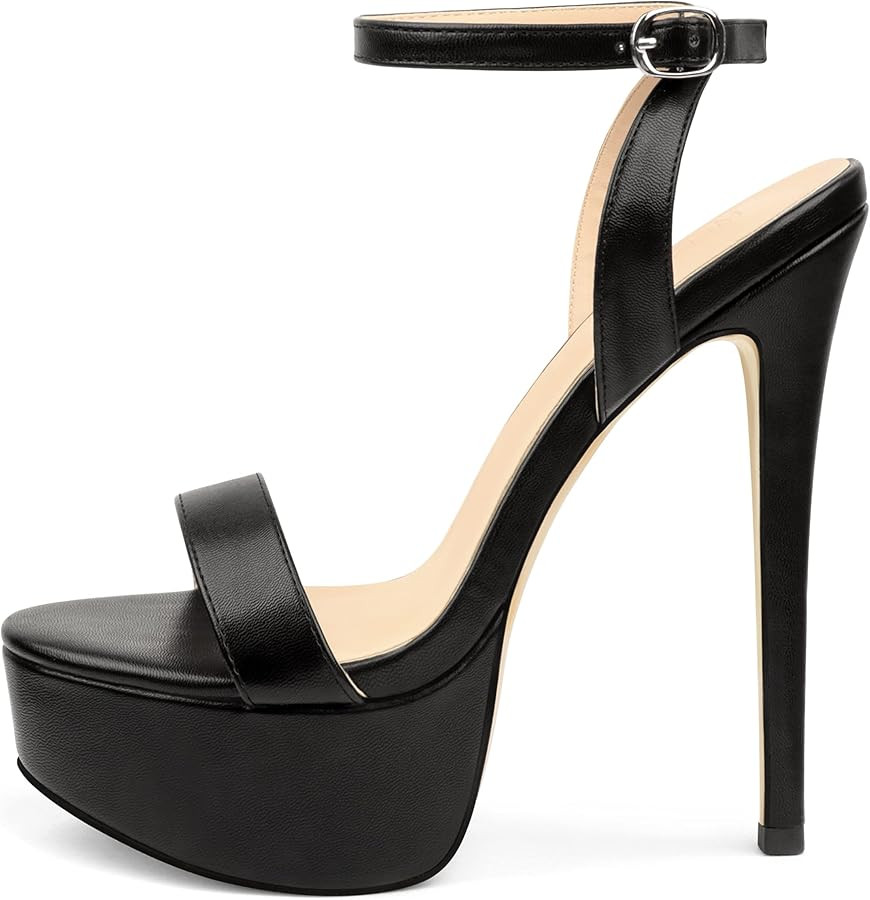 MERUMOTE Women's Platform Heels Sky High Heel Sandals Party Bridal Evening Shoes | Amazon (US)