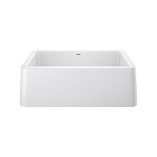 IKON Farmhouse Apron Front Granite Composite 30 in. Single Bowl Kitchen Sink in White | The Home Depot