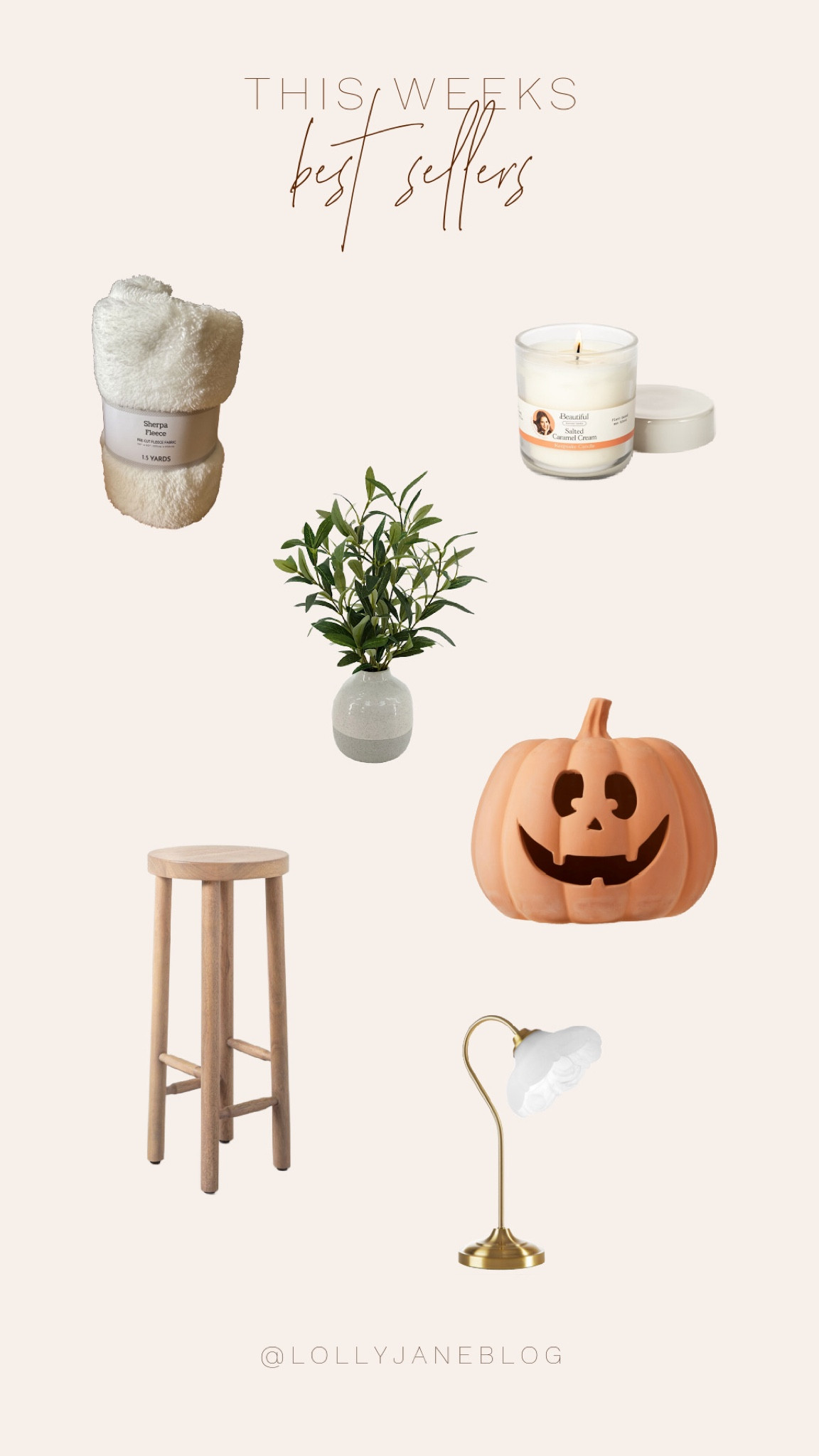 This weeks best sellers! 🤍 

As you guys can see these fun products are so stinkin cute, so no wonder they were a hit this week! We are jumping right into fall, so these jack o lanterns are so perfect for DIY or just by itself! 
Fake plants for days, throw blankets, candles, lamps, candle warmers, and adorable stools are all thrown in here are for amazing reason! Snag them while they’re hot! 🫶🏻

#LTKHome #LTKBacktoSchool #LTKStyleTip