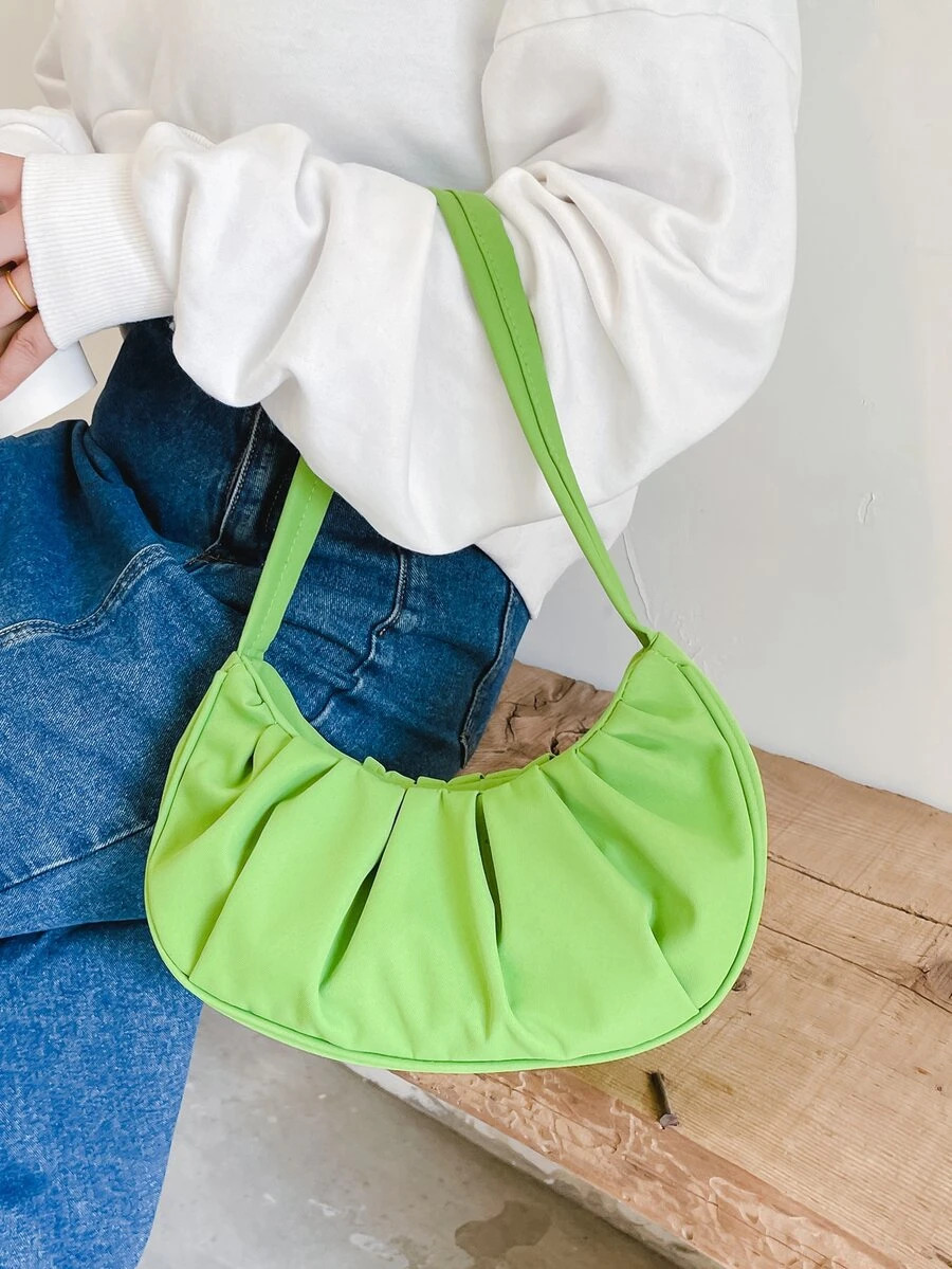 Ruched Baguette Bag | SHEIN