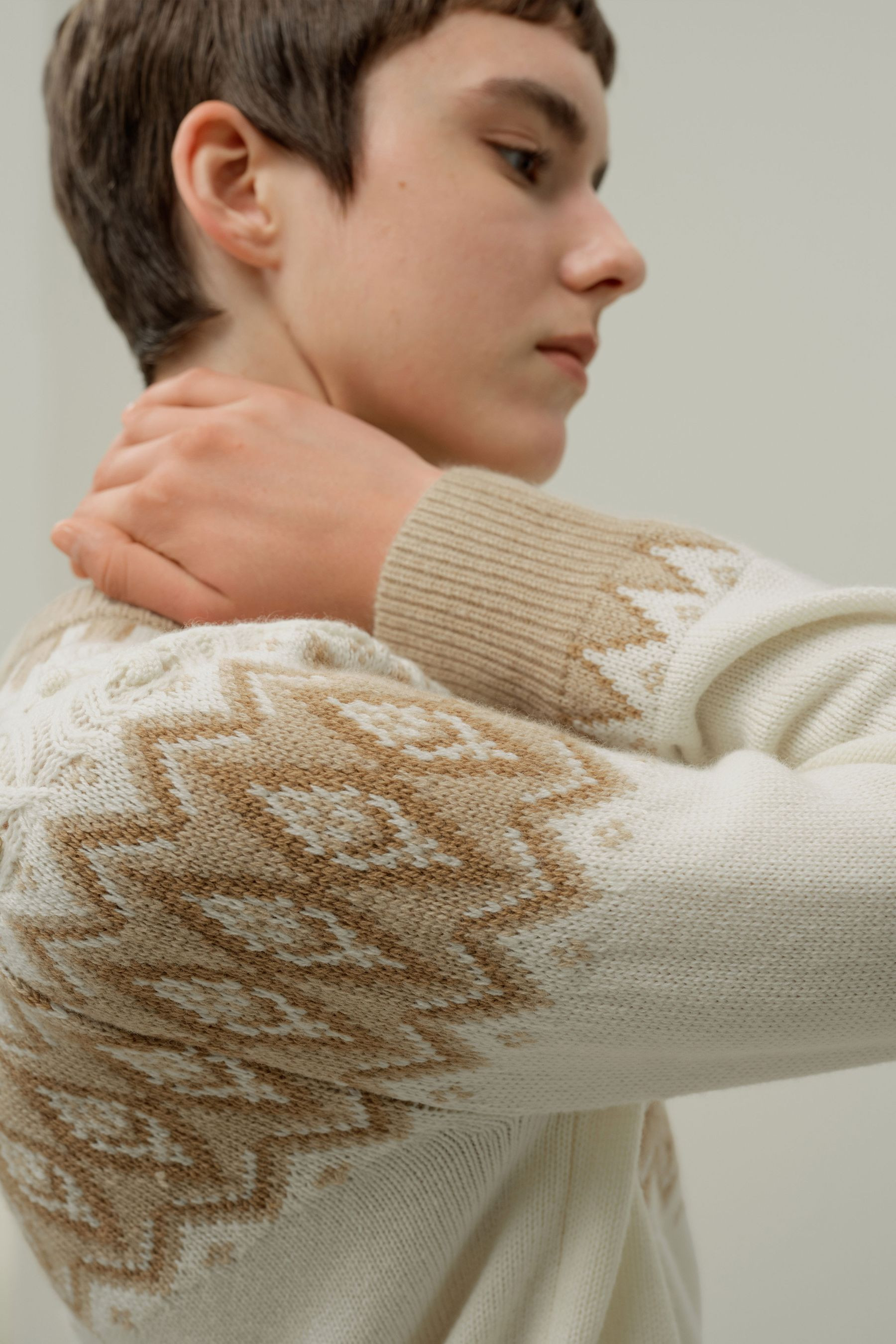 Wool-Cashmere Fair Isle Sweater | LILYSILK