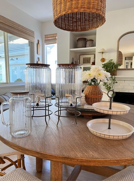 Perfect summer hosting pieces! I love that they’re pretty but not too precious and can handle lots of wear! The beverage dispensers and 2 tier tray were from last year, but it’s so good they brought it back again this year🤩

#LTKFind #LTKhome #LTKSeasonal