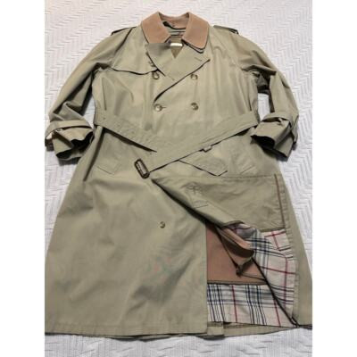 Vintage Brooks Brothers khaki double breasted belted trench coat size 44R  | eBay | eBay US