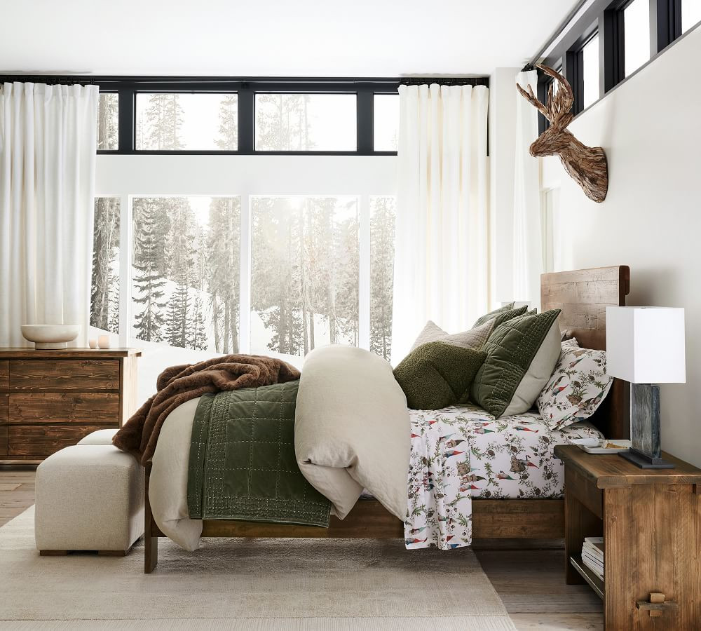 Velvet Handcrafted Box Stitch Quilt | Pottery Barn (US)