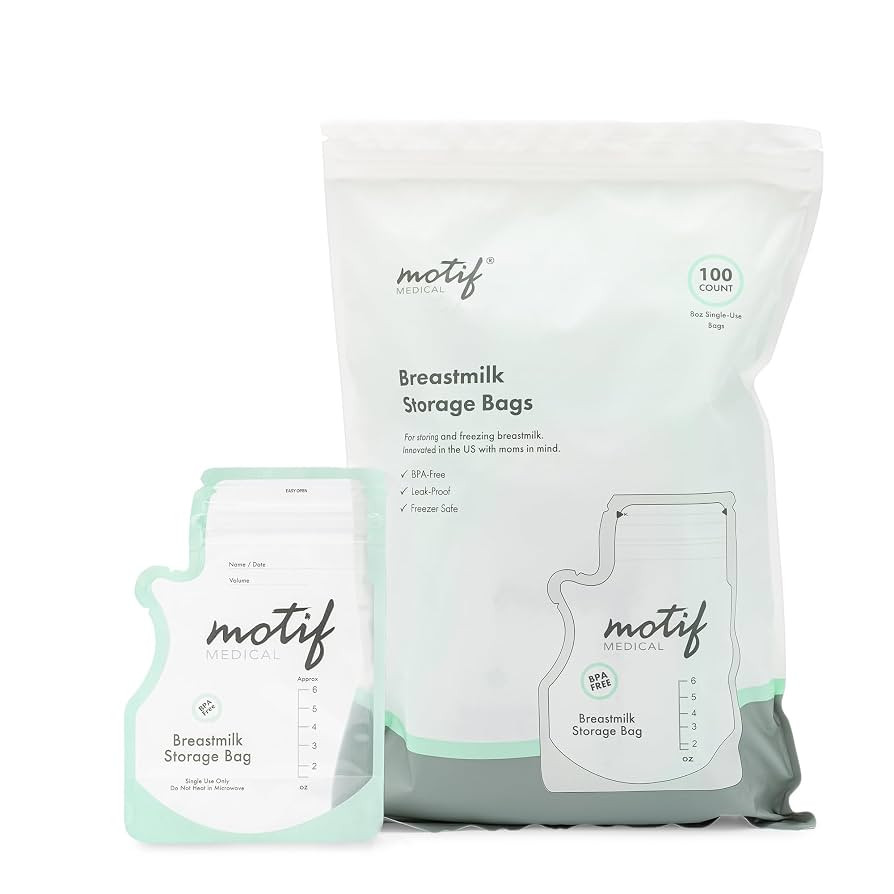 Motif Medical Breastmilk Storage Bags - Breastmilk Freezer Bags w/Easy Pour Spout, Write-On Label... | Amazon (US)