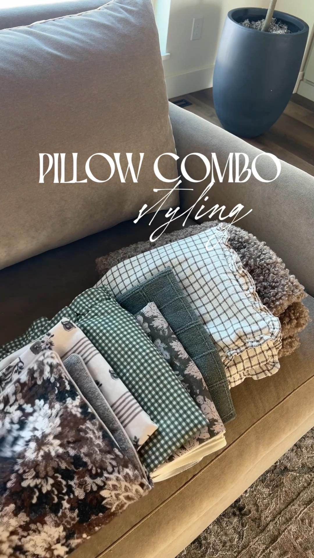 Pillow combo styling! 

Living room decor 
Pillow covers 
Sofa 
Coffee table 

#LTKFindsUnder100 #LTKHome