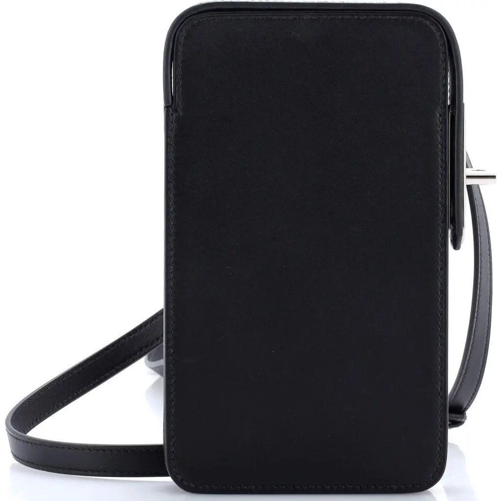 Pre-Owned Hermes Hac a Box Phone Case Tadelakt in Noir at Nordstrom, Size X-Small | Nordstrom
