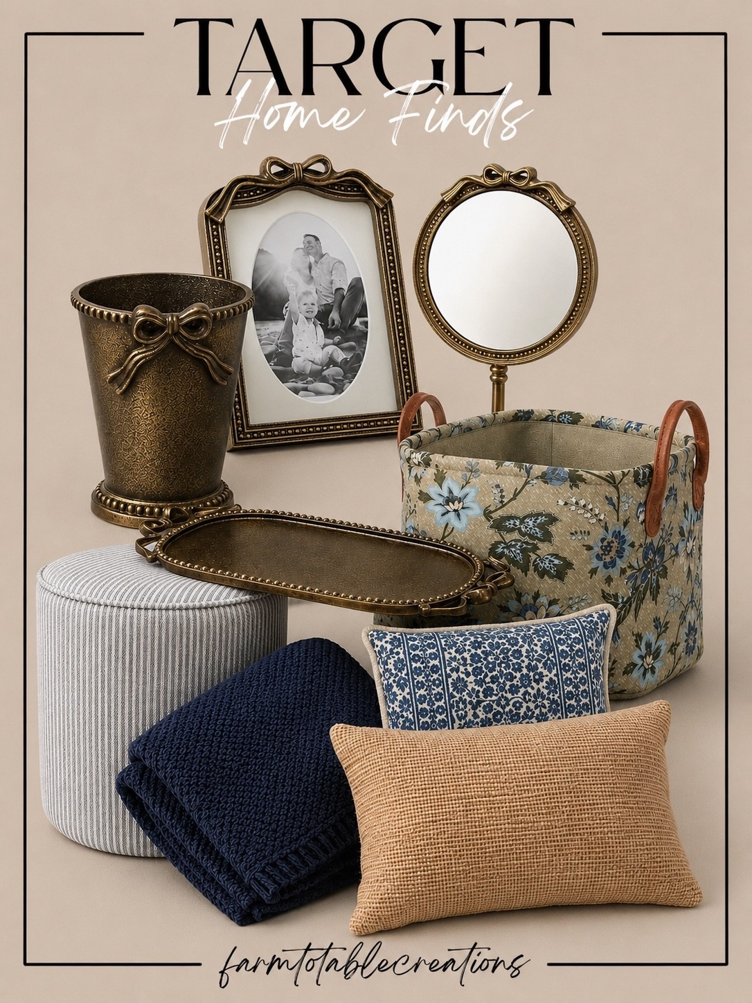 Target Home Finds You’ll Love 🤍💙

These charming Target home finds blend timeless vintage-inspired details with cozy textures to create a collected, designer look. From elegant brass accents to beautiful blue florals and soft textiles, these affordable pieces are perfect for refreshing your home one space at a time.

Follow @farmtotablecreations on Instagram for more cozy home finds and trending decor.

#LTKHome #LTKTarget #TargetHome #TargetFinds #HomeDecor #CozyHome #VintageInspired #Grandmillennial #BlueAndWhiteDecor #AffordableDecor #InteriorStyling #HomeAccessories #DesignerLookForLess #NeutralHome #HomeInspiration

#LTKSaleAlert #LTKHome