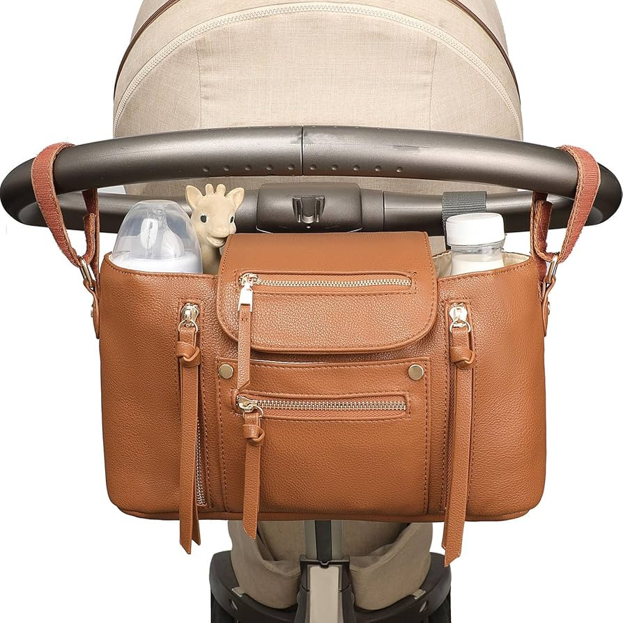miss fong Stroller Organizer with Insulated Cup Holder Stroller Accessory Bag, Stroller Caddy Str... | Amazon (US)