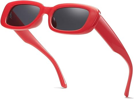 Vintage Rectangle Sunglasses for Women Men 90s Fashion Narrow Square Frame Eyewear UV400 Protecti... | Amazon (US)